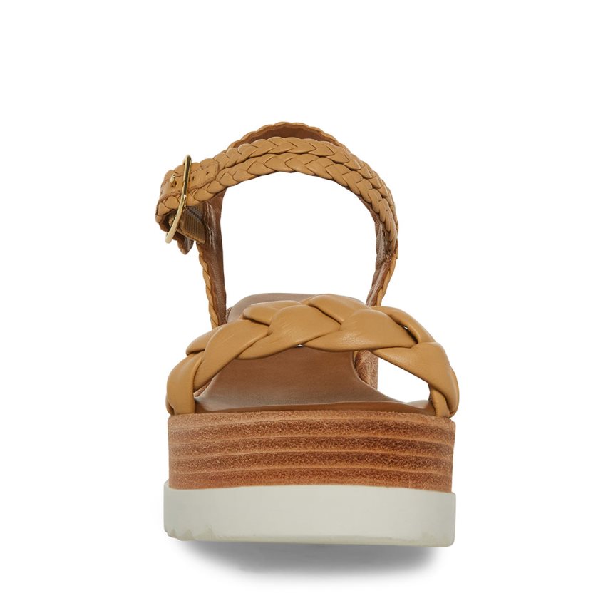 Sandalias de Plataforma Steve Madden Larsen Cuero Mujer Marrones | ES YC8413